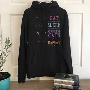 NWOT Warriors Cats Black Hoodie